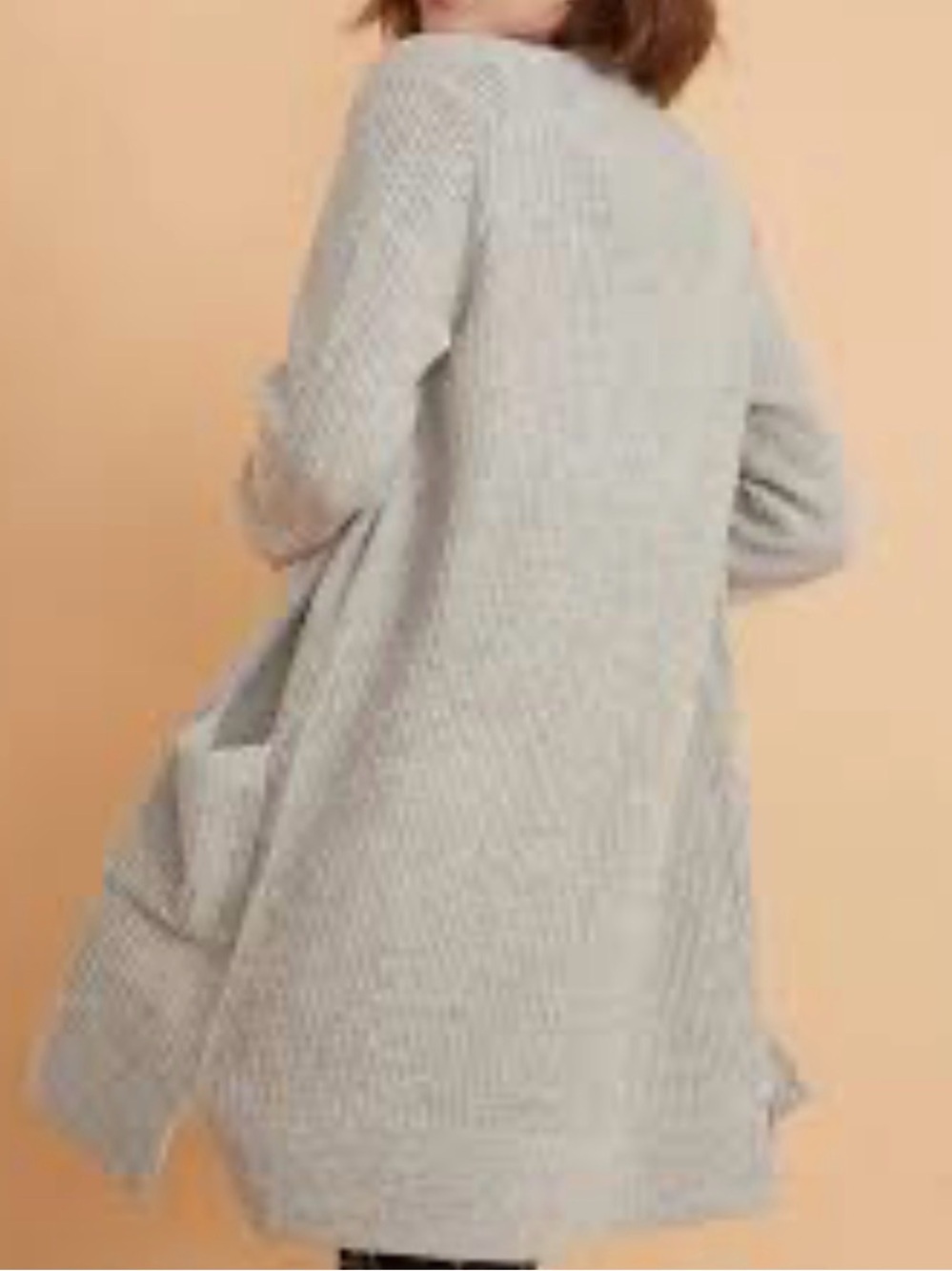 Marine Layer Cabin Cardigan Gray Waffle Knit Cashmere Blend Small